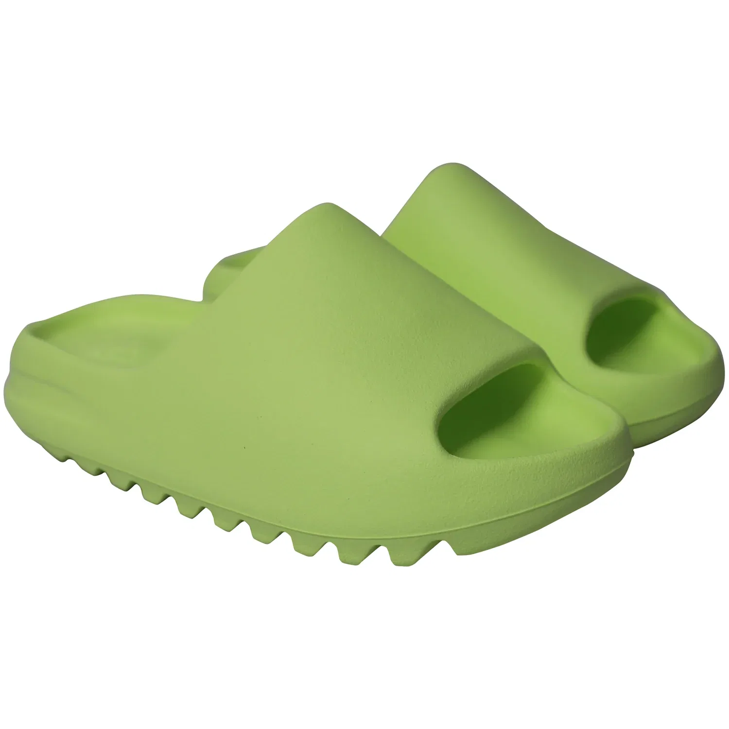Шлепанцы Adidas Yeezy в цвете Glow Green Plastic — фото 3