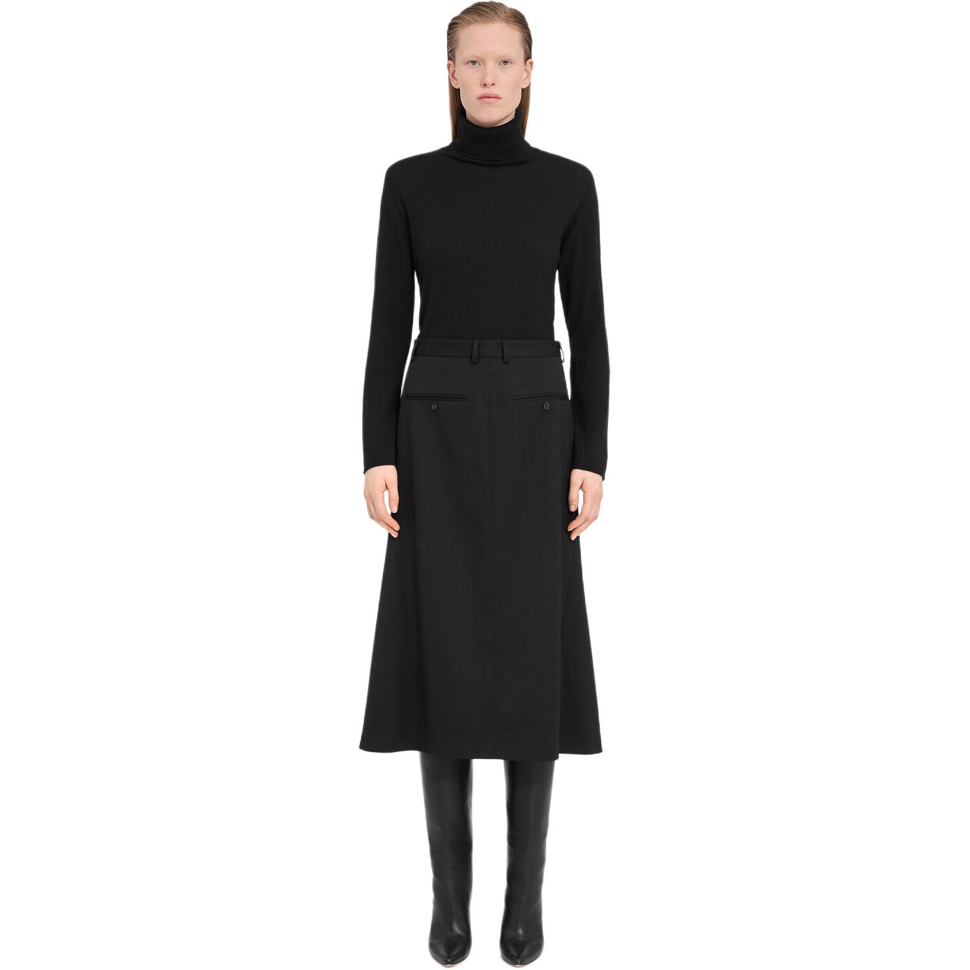 Повседневная длинная юбка женская MM6 Maison Margiela, черный — фото 2
