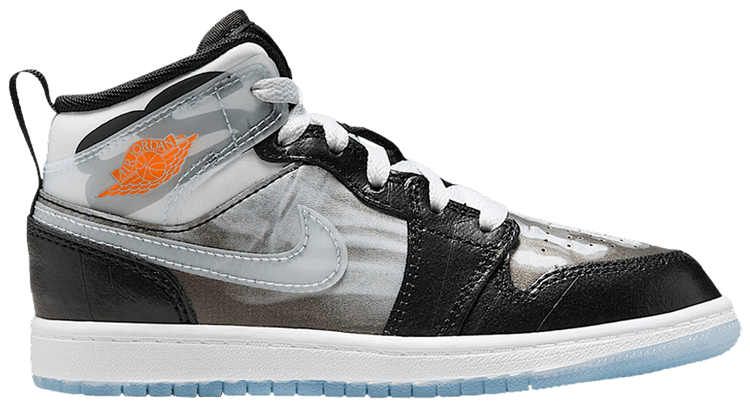 

Кроссовки Air Jordan 1 Mid SS PS 'X-Ray', черный