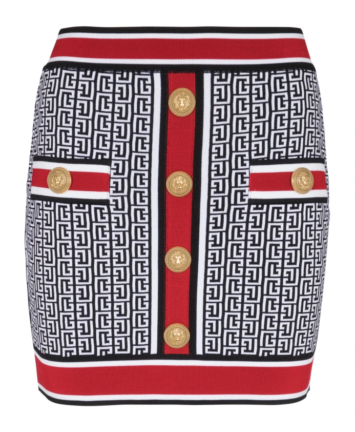 

Вязаная юбка на пуговицах Balmain, мультиколор