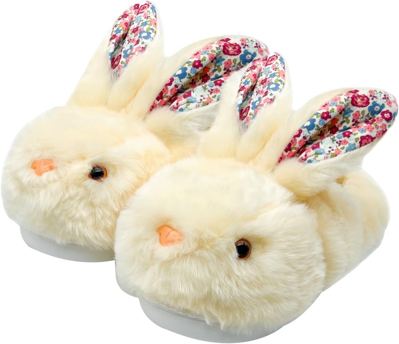 

Женские и мужские пушистые тапочки, милые с зайчиком, мягкие домашние туфли, теплые с толстым дном, с памятью формы, плюшевые тапочки Generic, бежевый