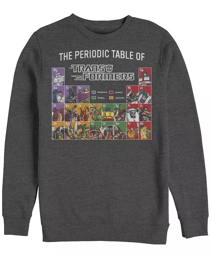 

Мужская флисовая толстовка Transformers Periodic Fifth Sun, серый