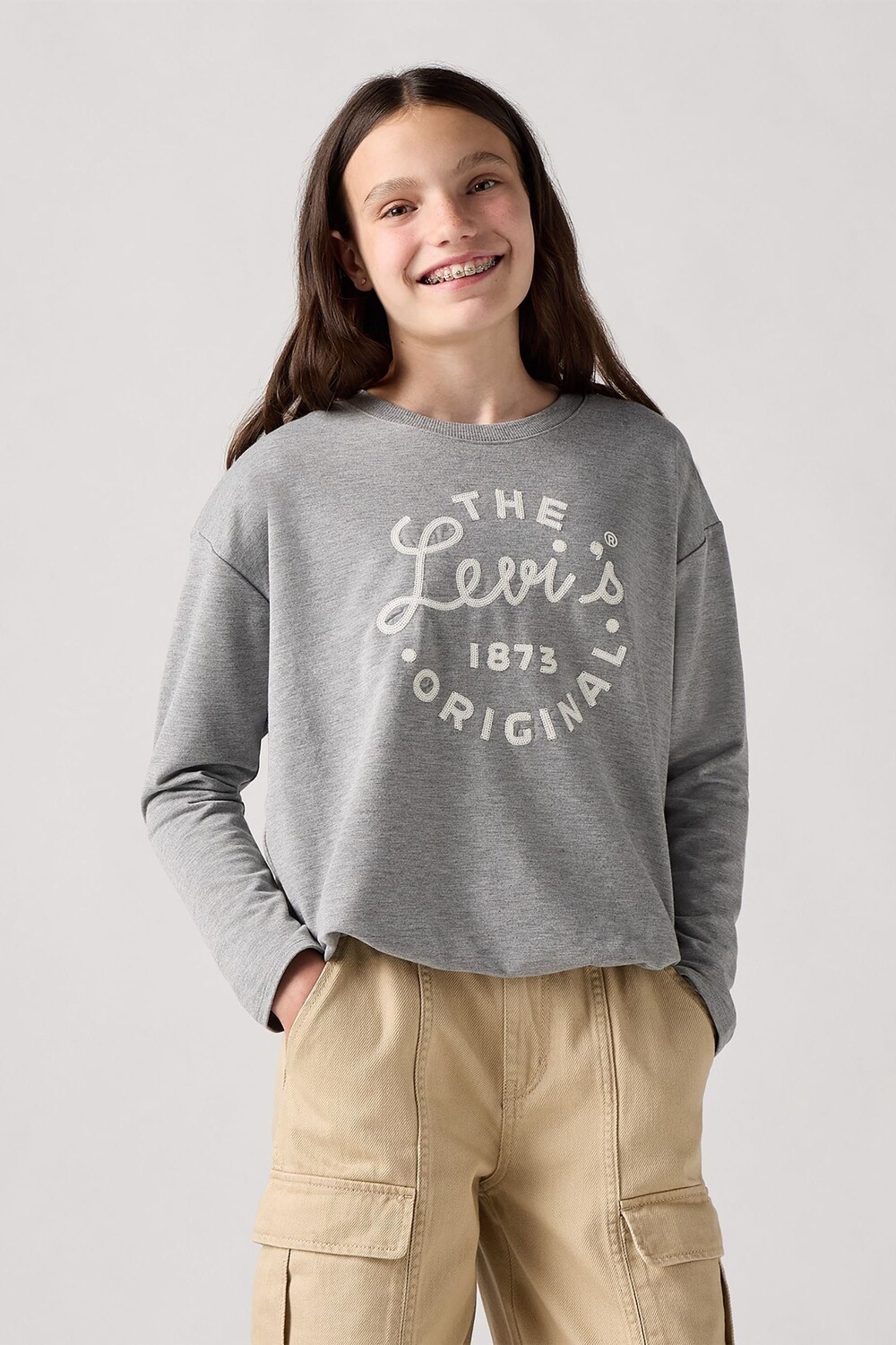 

Футболка с длинными рукавами и логотипом Western cowgirl Levi'S, серый