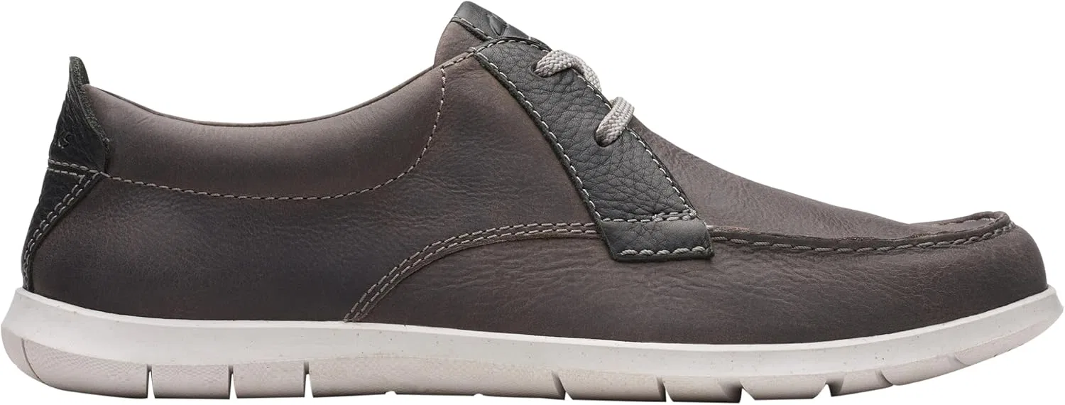 Мужские лодочные туфли Clarks Flexway на шнуровке, Light Grey Lea