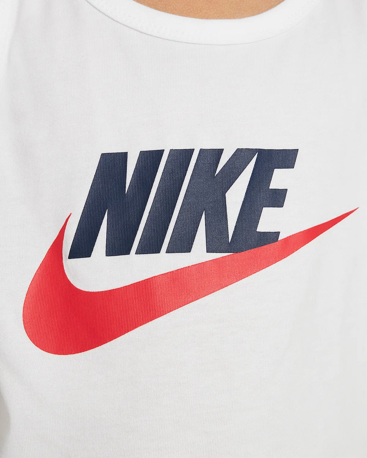 Детская майка Nike Sportswear, White/Obsidian — фото 4
