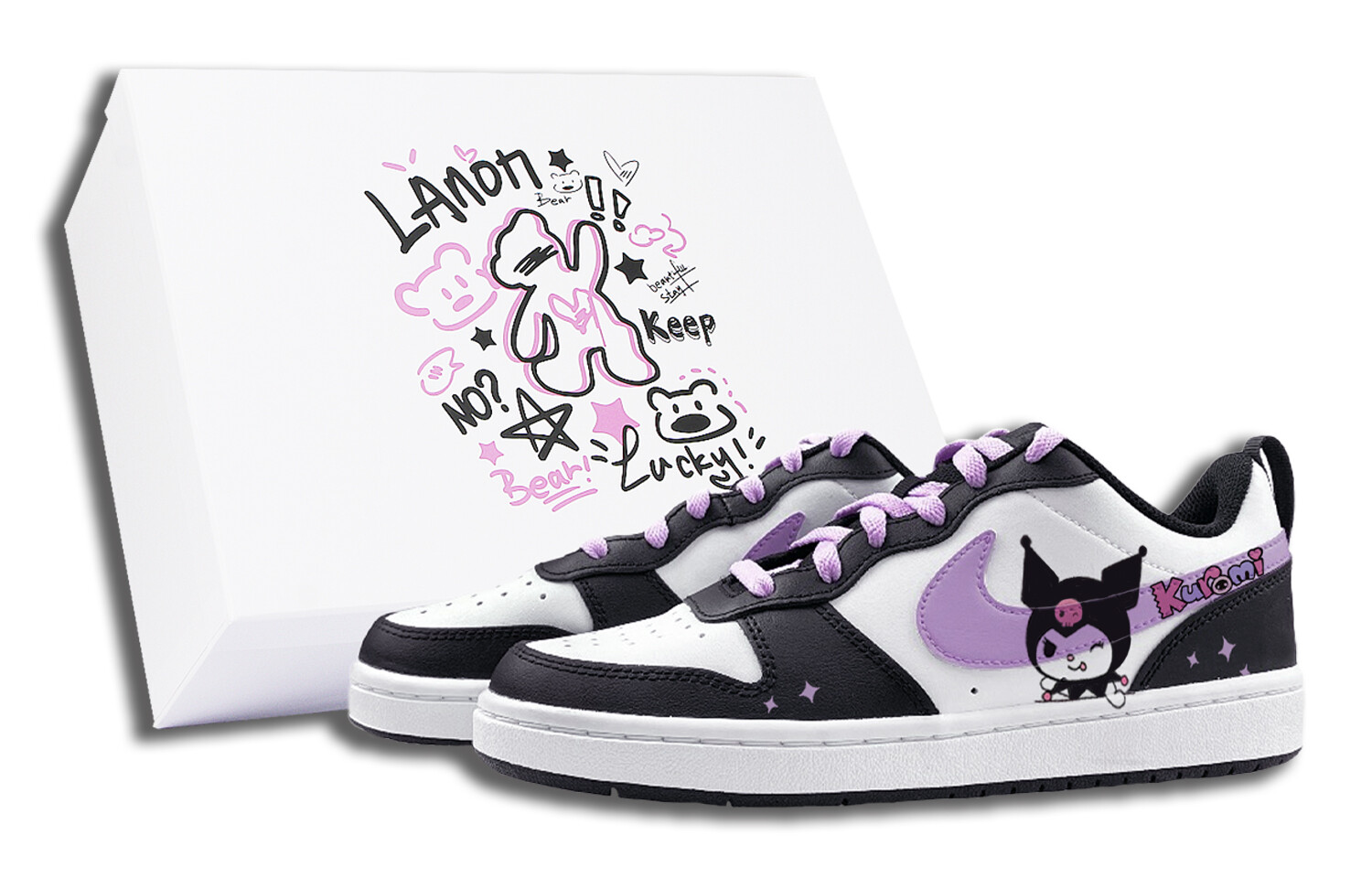 

Кроссовки Nike Court Borough 2 Skateboarding Shoes Women's Low-top White/Bright Concord/True Red/Black, красный