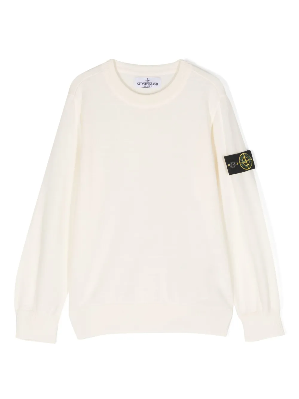 

Джемпер из вирджинской шерсти с нашивкой Compass Stone Island Junior, нейтральный