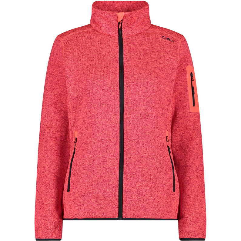 

Женская вязаная флисовая куртка CMP, цвет Red Fluo-Antracite