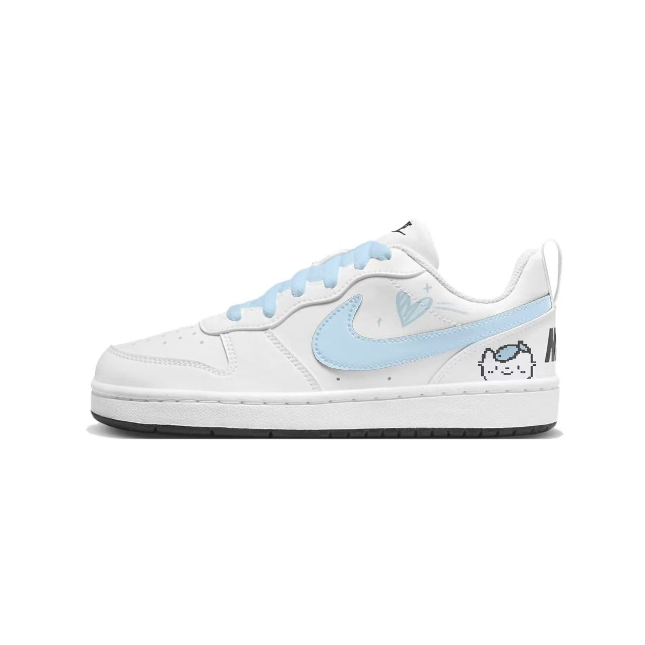 

Детские скейтерские кроссовки Court Borough для младших школьников Nike, белый/синий