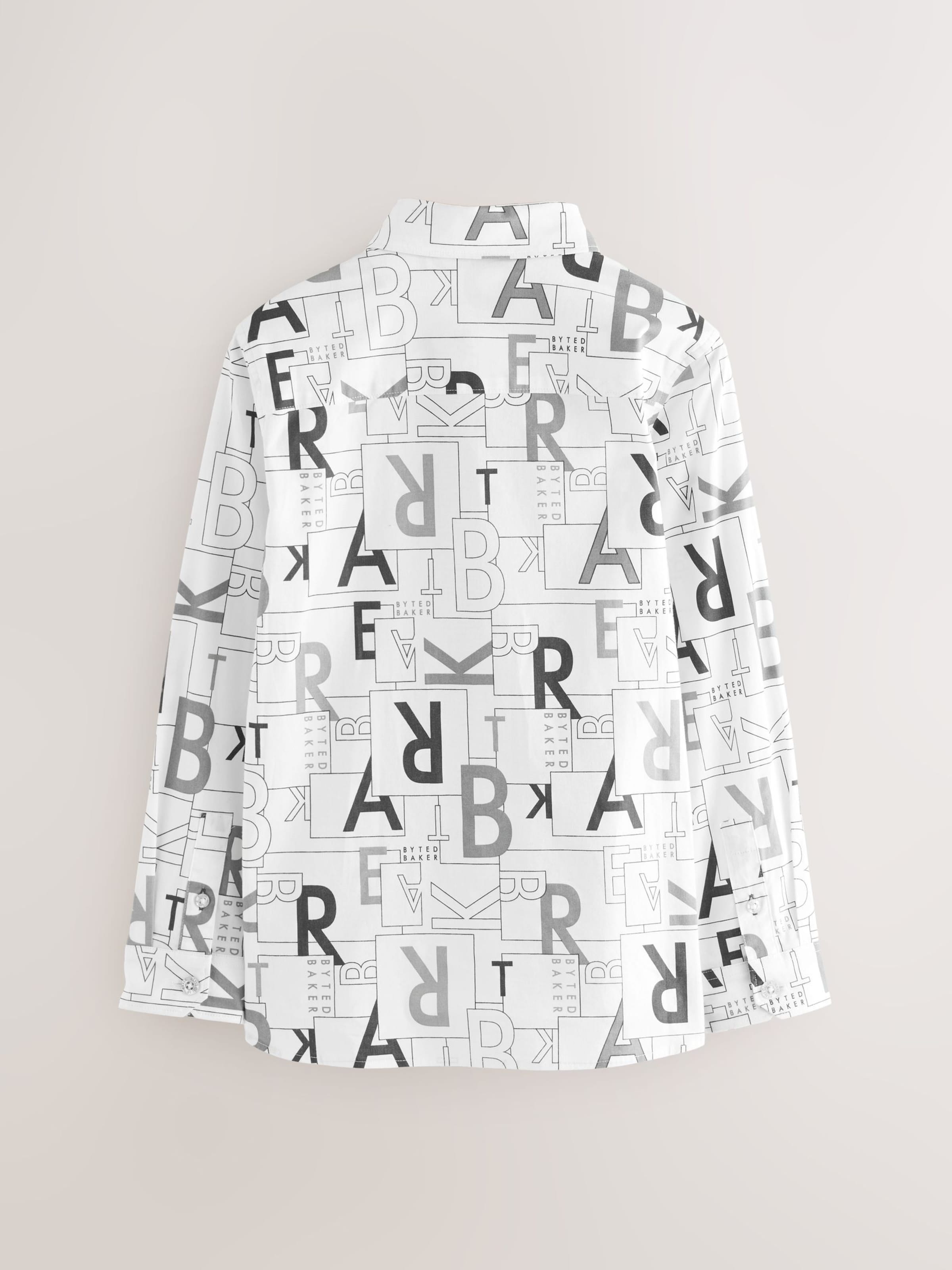 Baker by Ted Baker Рубашка на пуговицах Regular fit в белом цвете — фото 2