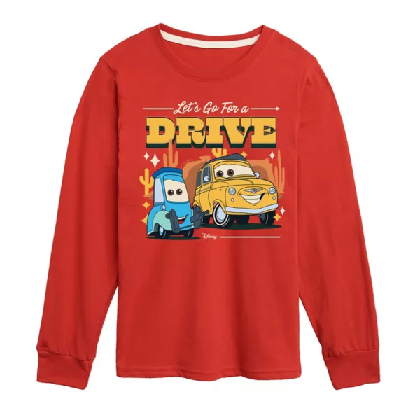 

Футболка с длинным рукавом и принтом "S cars boys 8-20" для поездки Disney / Pixar, красный