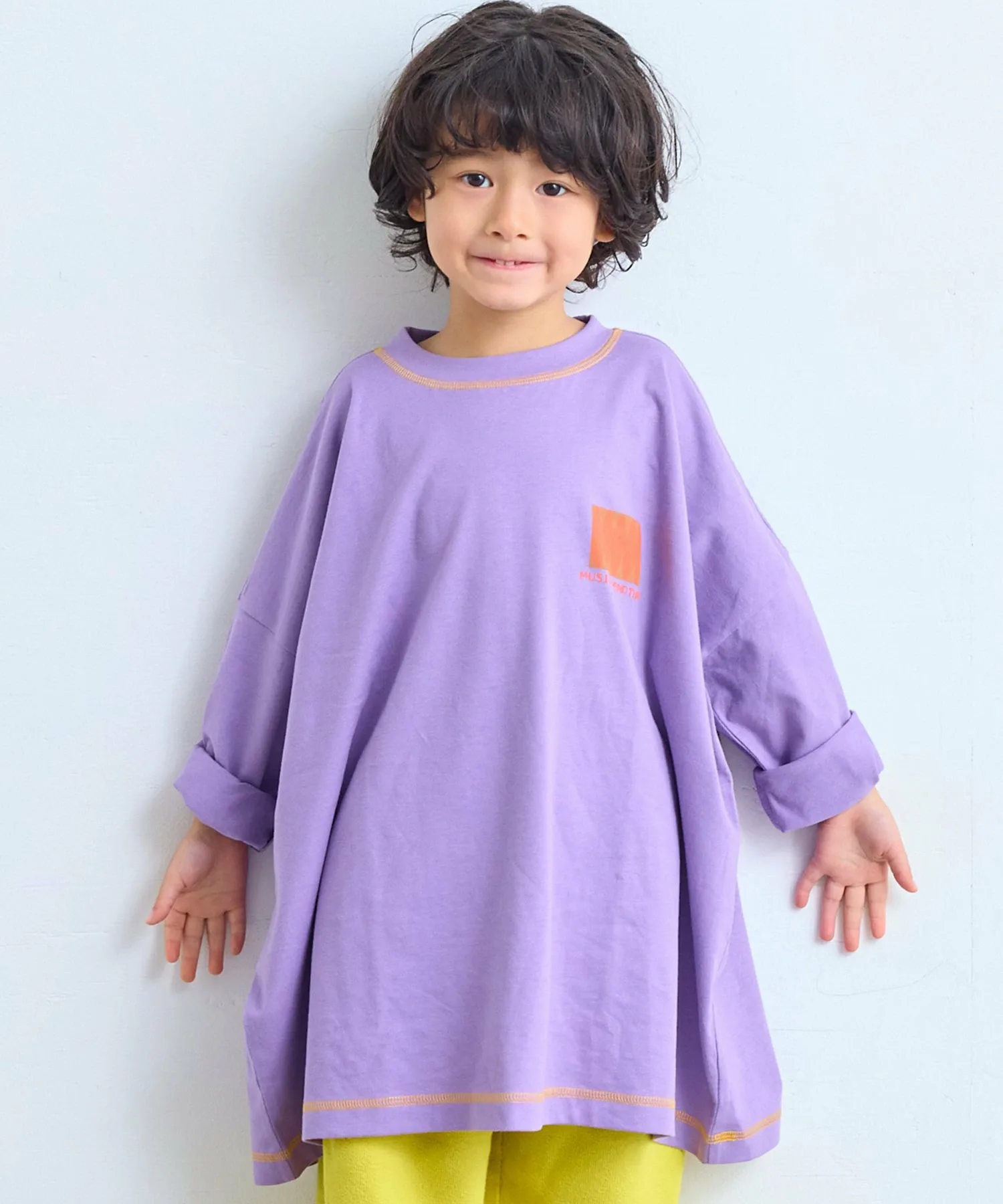 Хлопок из США, футболка Zengo Print Big Long Tee с принтом, большой размер. Life Support Products, Lavender