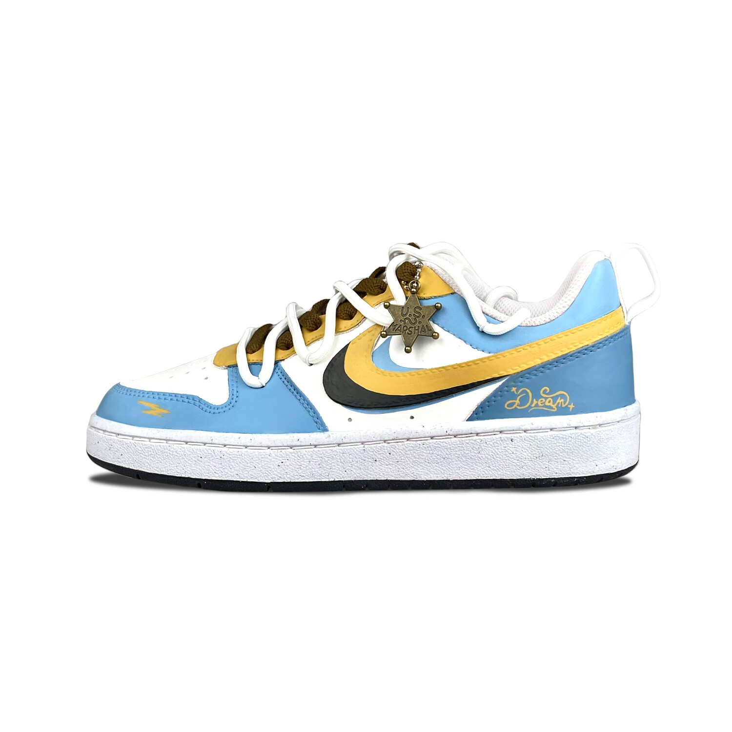 

Кроссовки Nike Court Borough Skateboarding Shoes Women's Low-top Blue/Yellow, голубой, Синий, Кроссовки Nike Court Borough Skateboarding Shoes Women's Low-top Blue/Yellow, голубой