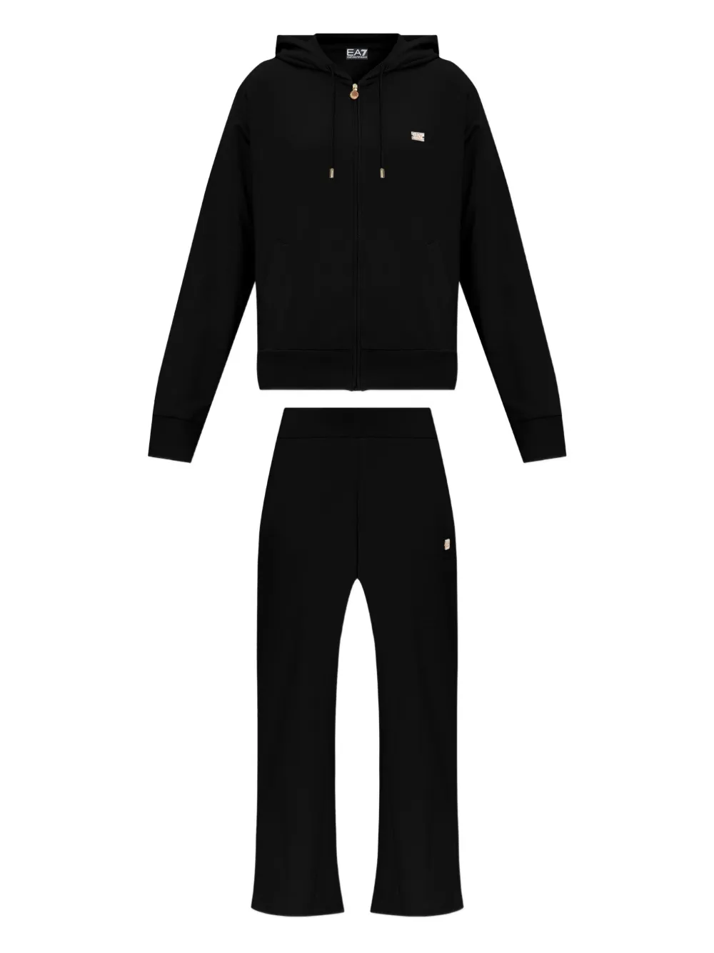 

Спортивный костюм на молнии с логотипом Ea7 Emporio Armani, черный