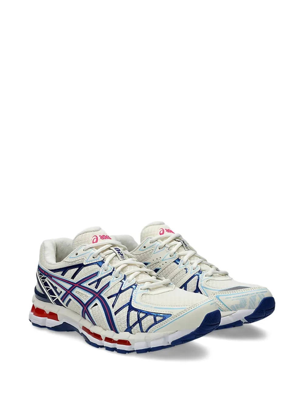 Кроссовки Gel Kayano 20 Cream/Deep Marine ASICS, нейтральный — фото 2