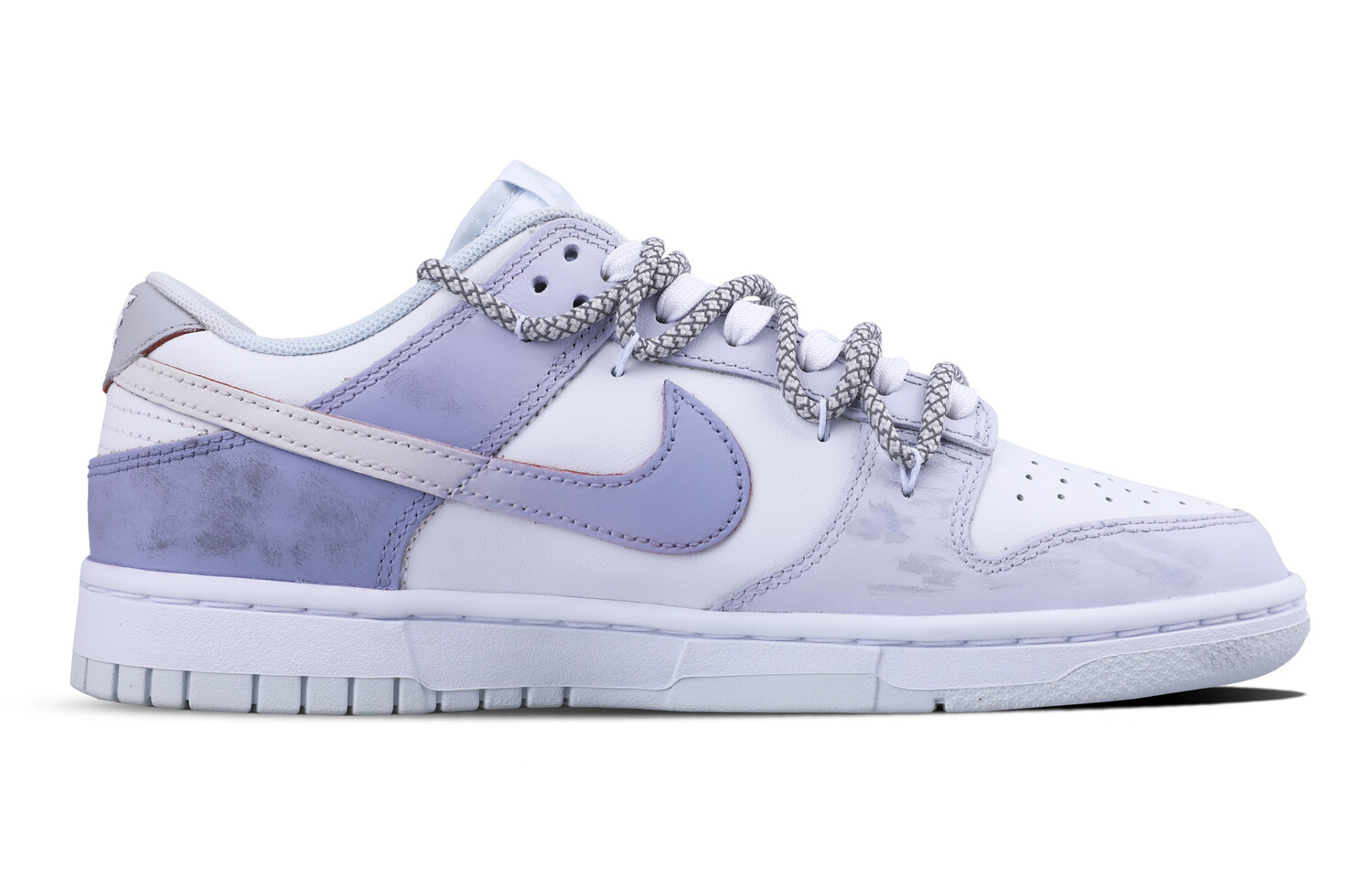 Кроссовки Nike Dunk Skateboarding Shoes Unisex Low-top White, светло-фиолетовый — фото 2