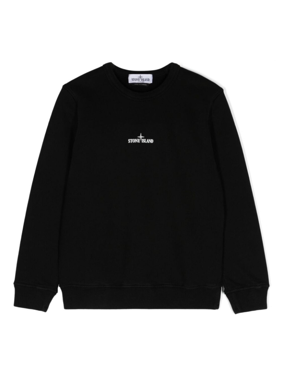

Stone Island Junior толстовка из органического хлопка с логотипом, черный