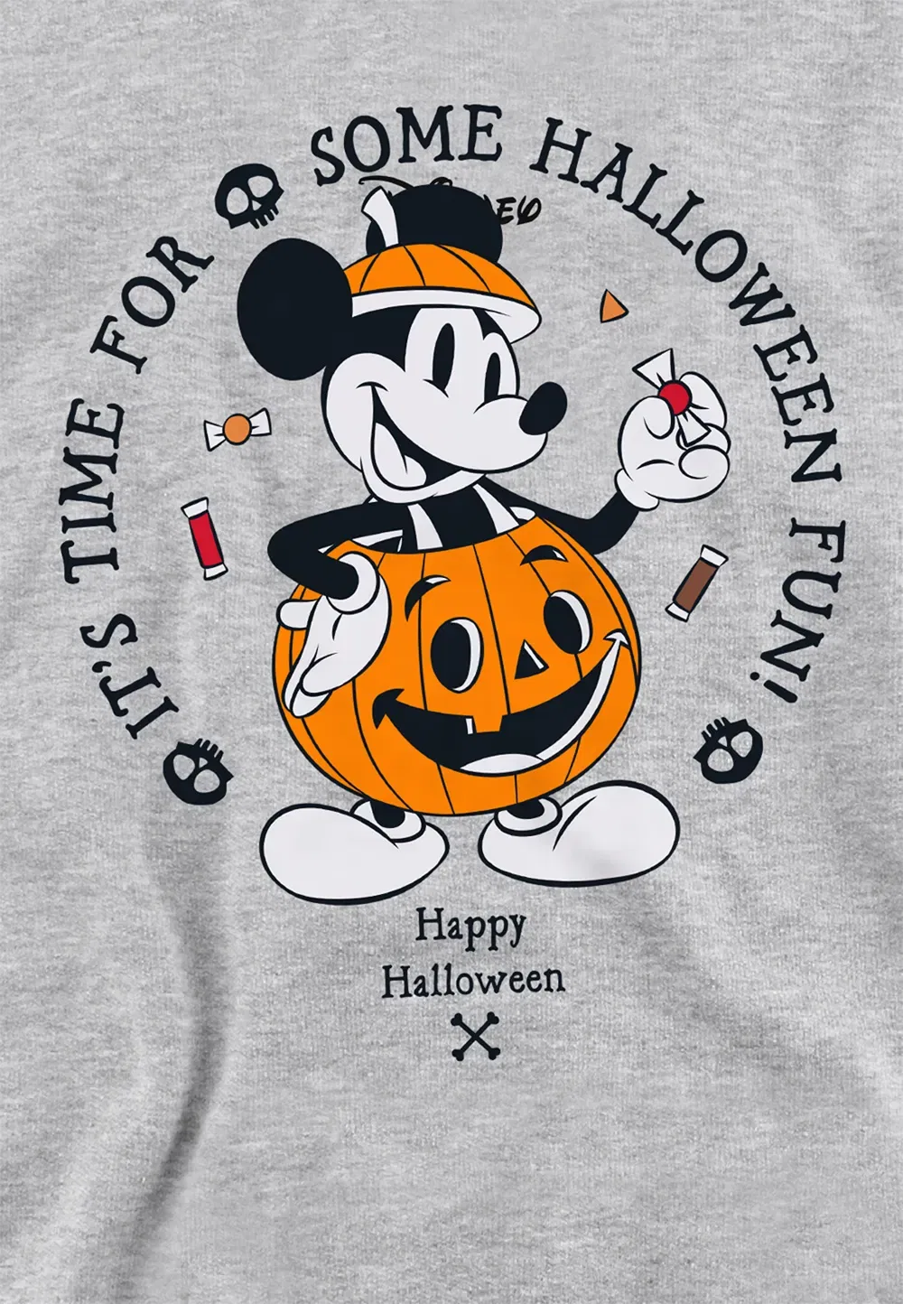 Худи детское Mickey Mouse с тыквой, Disney, серый — фото 2