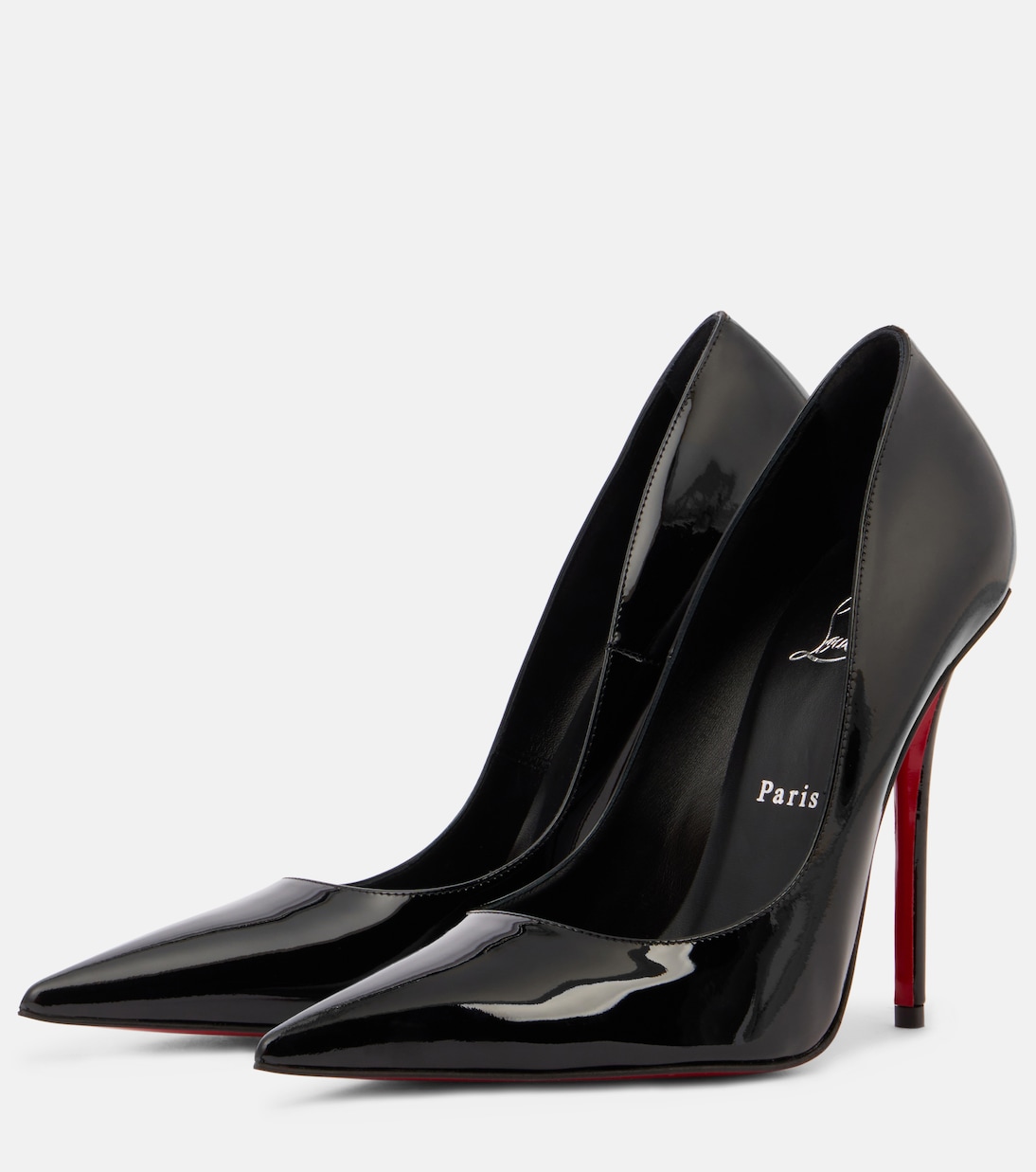 Туфли Miss Z 120 из лаковой кожи Christian Louboutin, Black/ Lin Black — фото 4