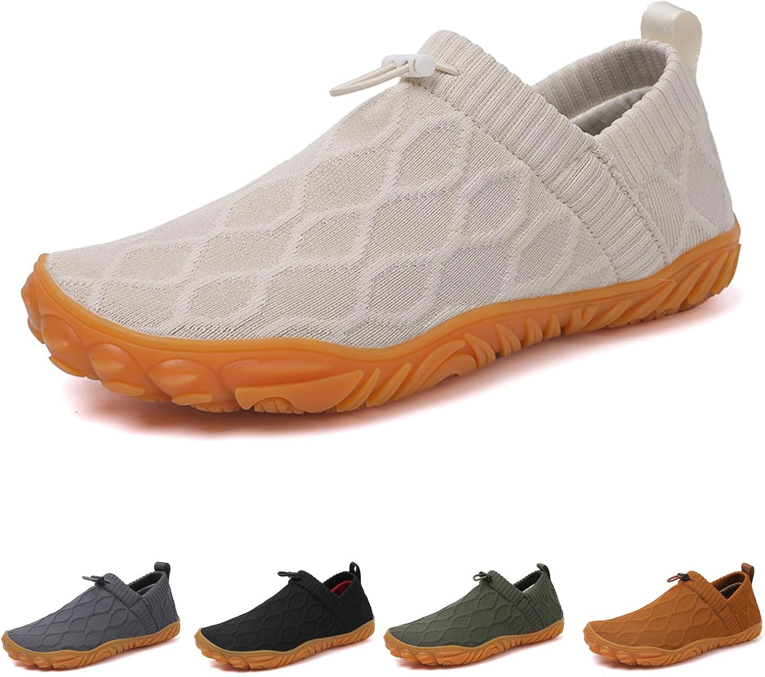 

Мужские водонепроницаемые кроссовки для ходьбы босиком, нескользящие, водостойкие, рабочие, минималистичные, дышащие, повседневные, для пляжа, прогулок, бега, быстросохнущие, удобные Xdfvc, бежевый