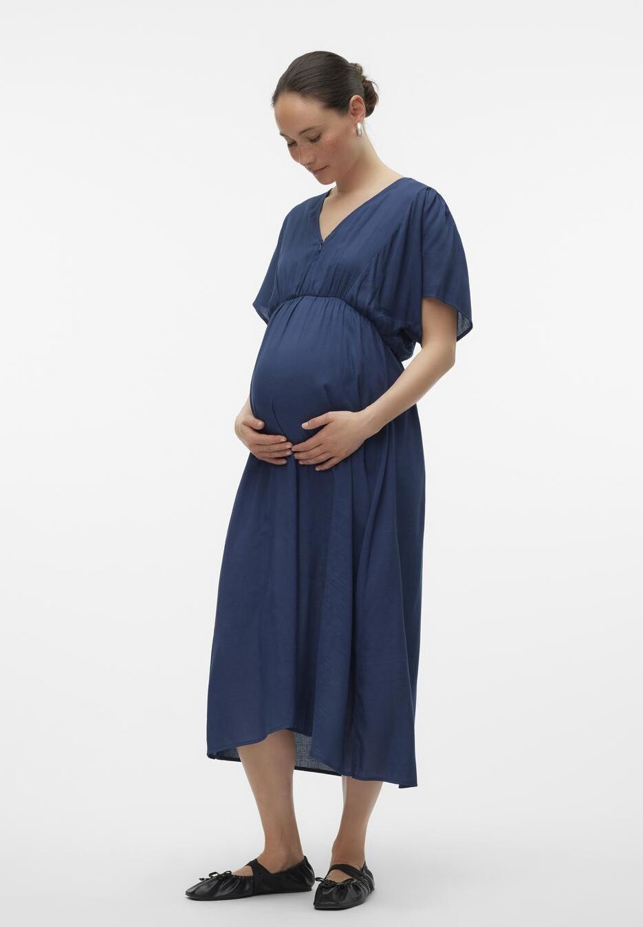 

Платье-рубашка Mlpinar Lia Midi Dress MAMALICIOUS, средневеково-синее