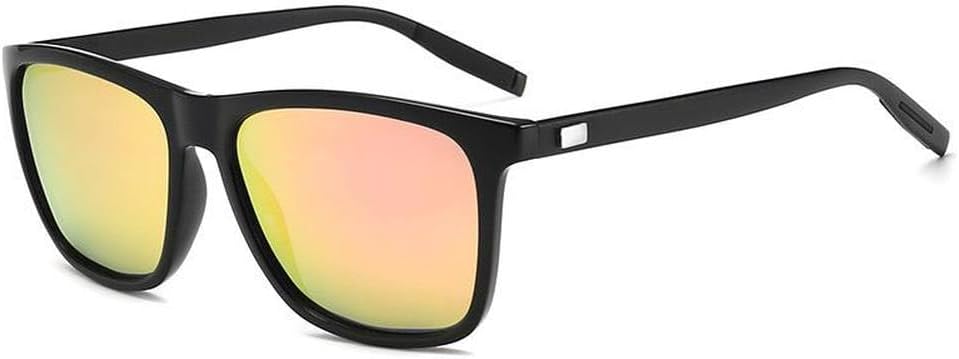 

Поляризованные солнцезащитные очки для мужчин, очки для вождения с синими зеркальными линзами, классические солнцезащитные очки унисекс, модные женские солнцезащитные очки HYYZZC, 5 Black Mirror Pink