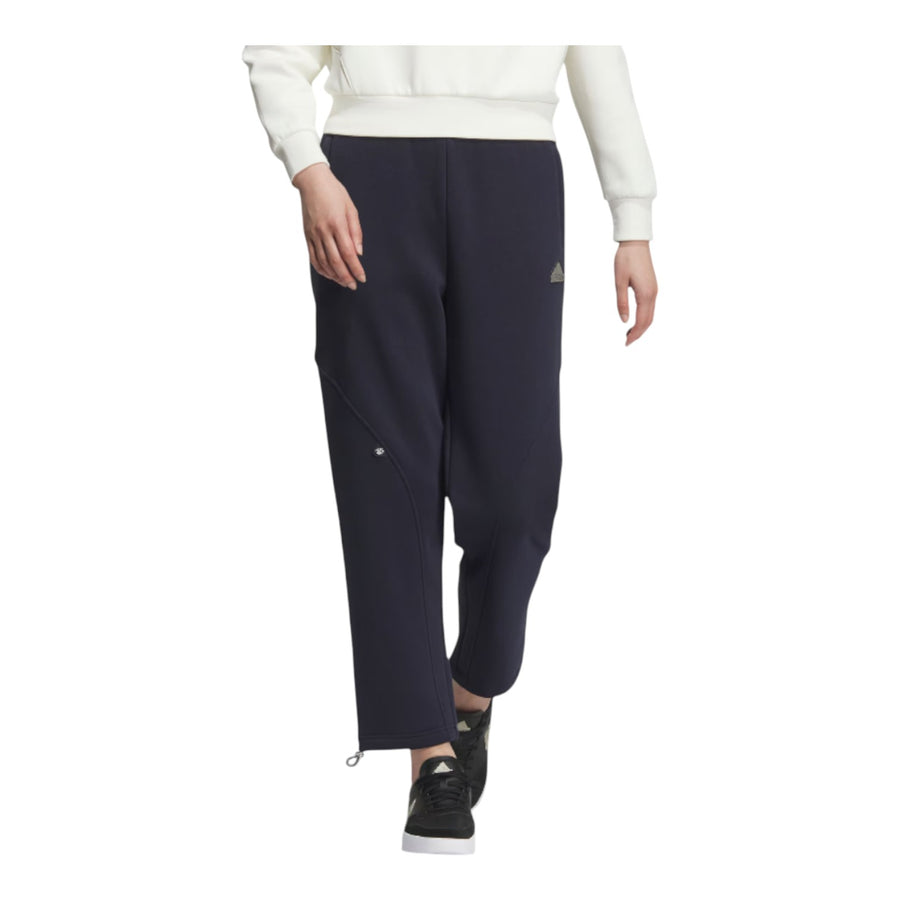 Спортивные брюки (WMNS) adidas FW24 Small Logo Fleece Joggers 'Navy Silver', темно-синий — фото 3