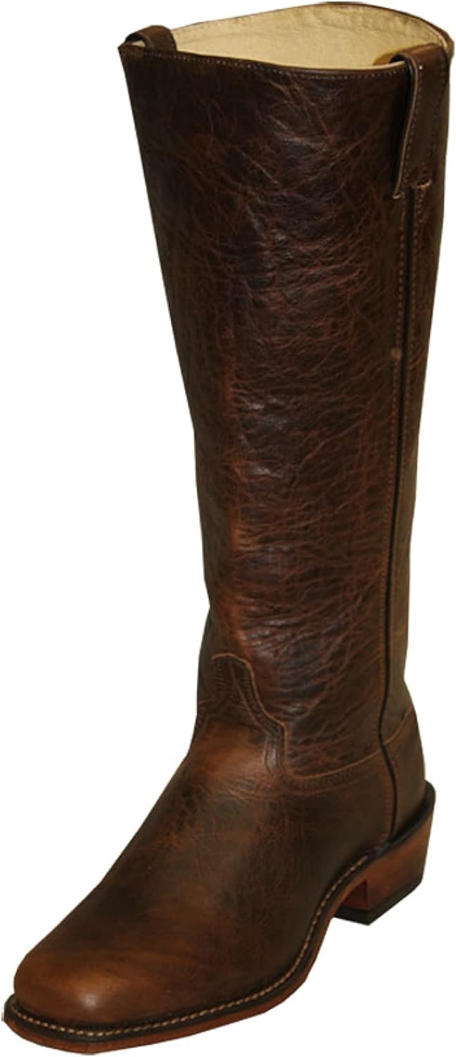 

Мужские кожаные повседневные ковбойские сапоги Abilene с широким квадратным носком, каблук 1 дюйм, западный стиль 16 дюймов, коричневый