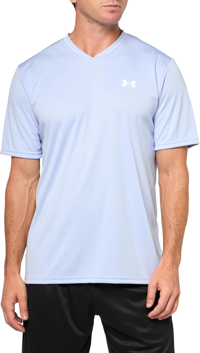 

Мужская спортивная футболка с коротким рукавом и логотипом Under Armour, (539) Celeste/White, Белый, Мужская спортивная футболка с коротким рукавом и логотипом Under Armour, (539) Celeste/White