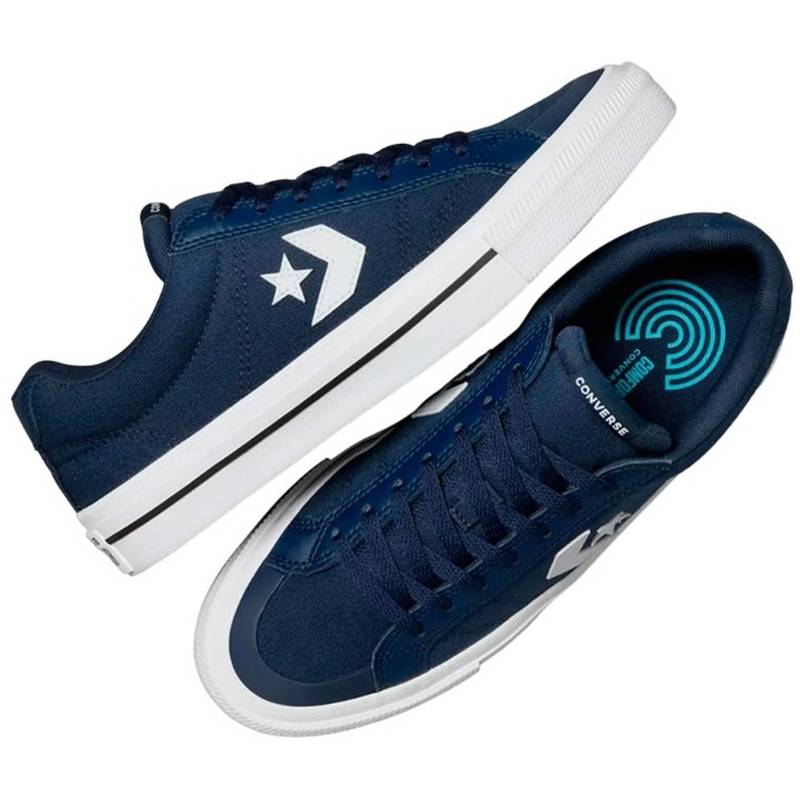 Converse Спортивные повседневные устойчивые к истиранию низкие кеды Canvas Men's Blue — фото 3