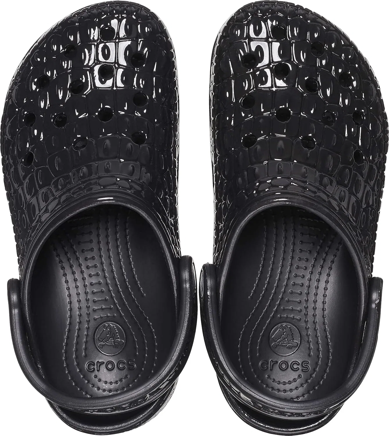 Кроксы Unisex Adult Classic Crocskin Clogs, Metallic Black — фото 4