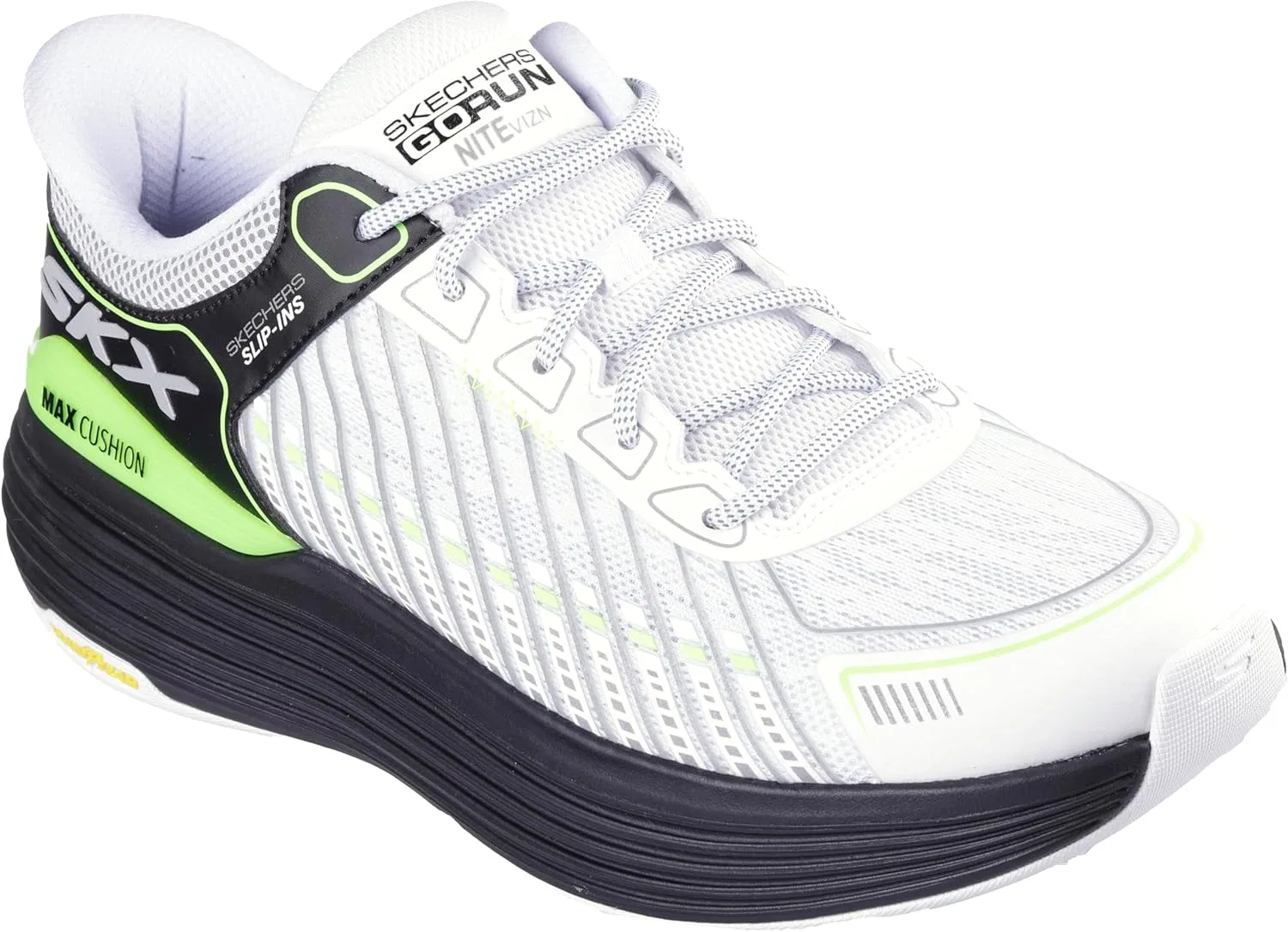 Мужские кроссовки Skechers Max Cushioning Suspension Nitevizn, White Black