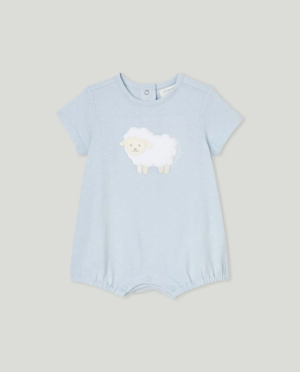

Короткий комбинезон для мальчика Cotton Juice, синий