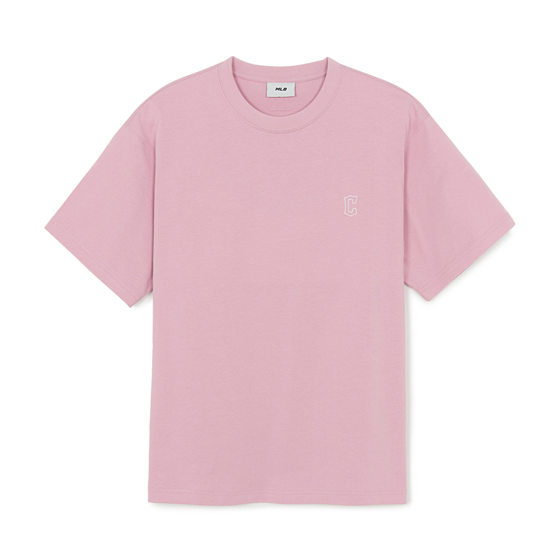 

MLB Футболка унисекс Cleveland Indians/Heather Pink с круглым вырезом, умеренно прямой крой