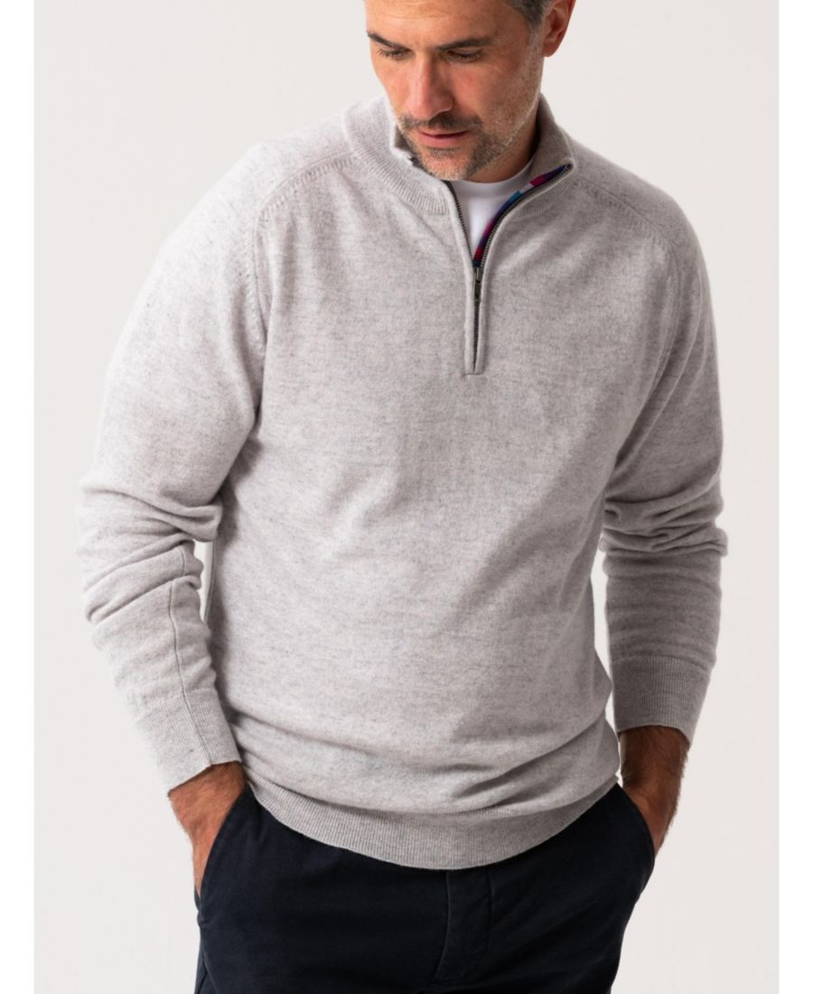 

Мужской кашемировый свитер с четырьмя молниями Koy Clothing, Grey