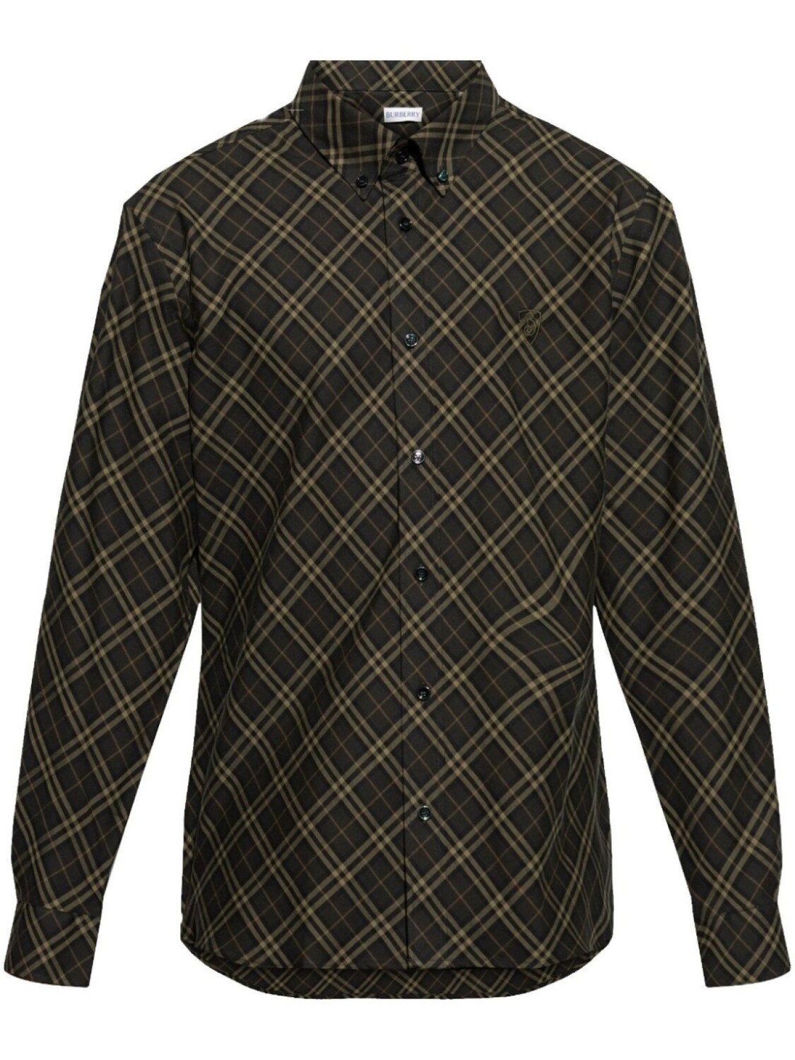 

Клетчатая рубашка Burberry, коричневый