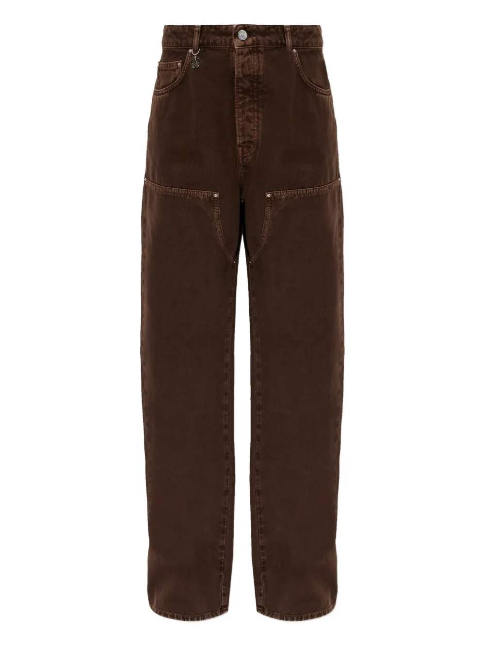 

Джинсы с брелоком-логотипом Amiri, коричневый