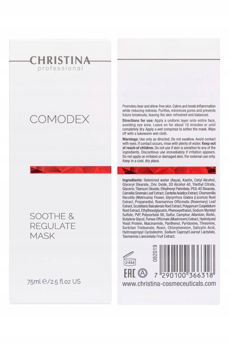 Маска для лица Christina — Comodex, Soothe&Regulate Mask, Успокаивающая и регулирующая, 75 мл — фото 2