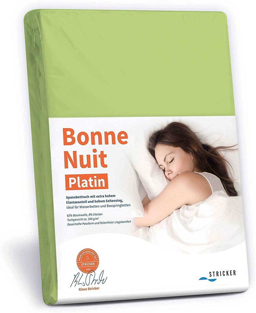 

Простыня 180-200 x 200-220см - KIWI - для водяных и пружинных кроватей Bonne Nuit Platinum 240г/м² Strickerchemie