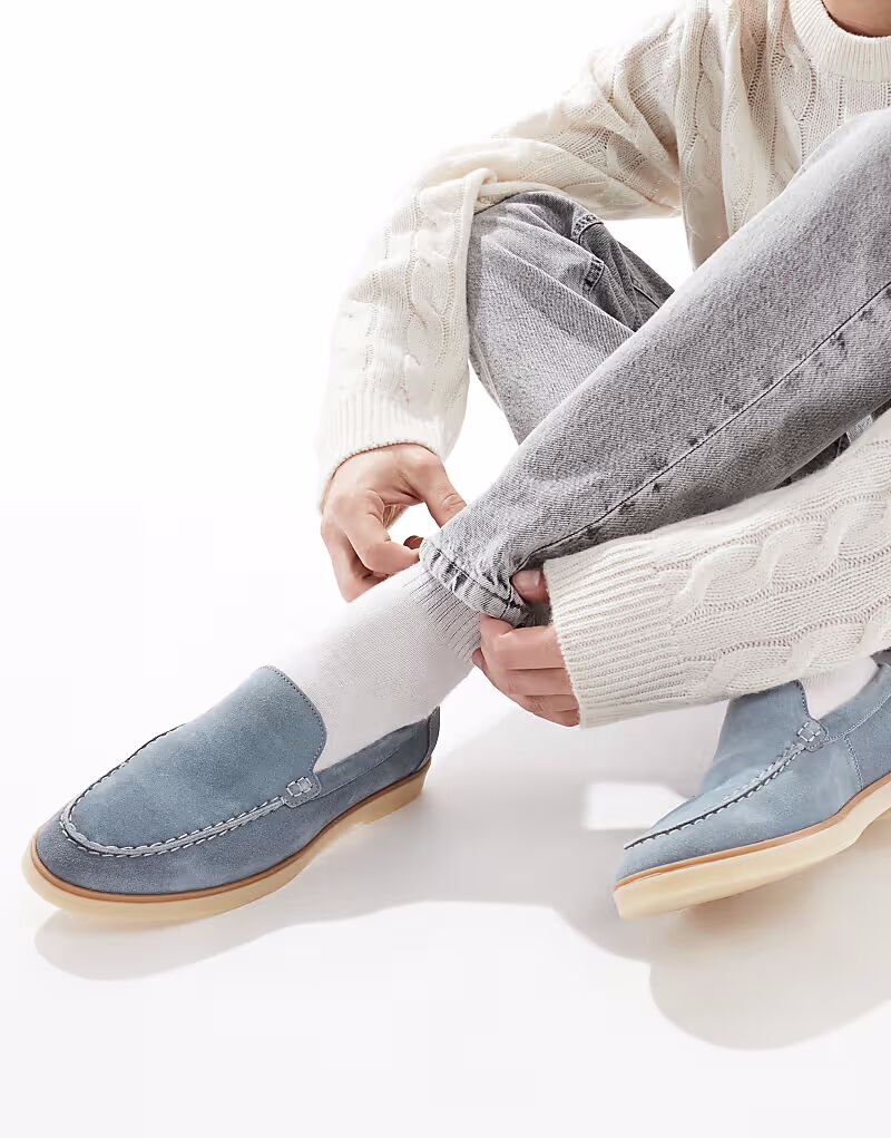 

Лоферы schuh Riggs из синей замши