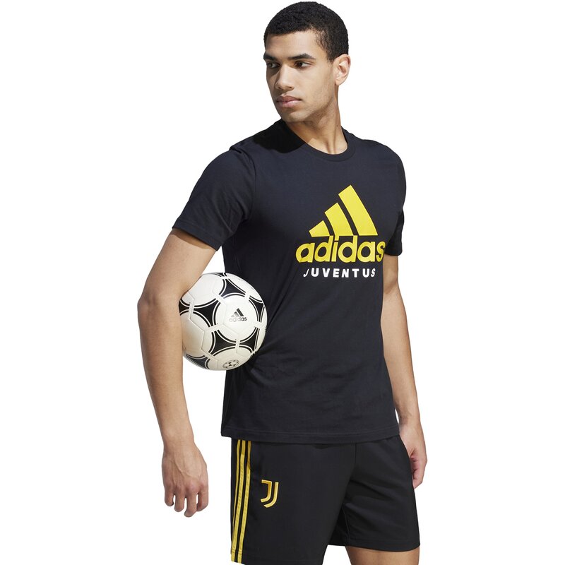 Футболка фаната Ювентуса Турина с графикой ДНК Adidas, черный — фото 4