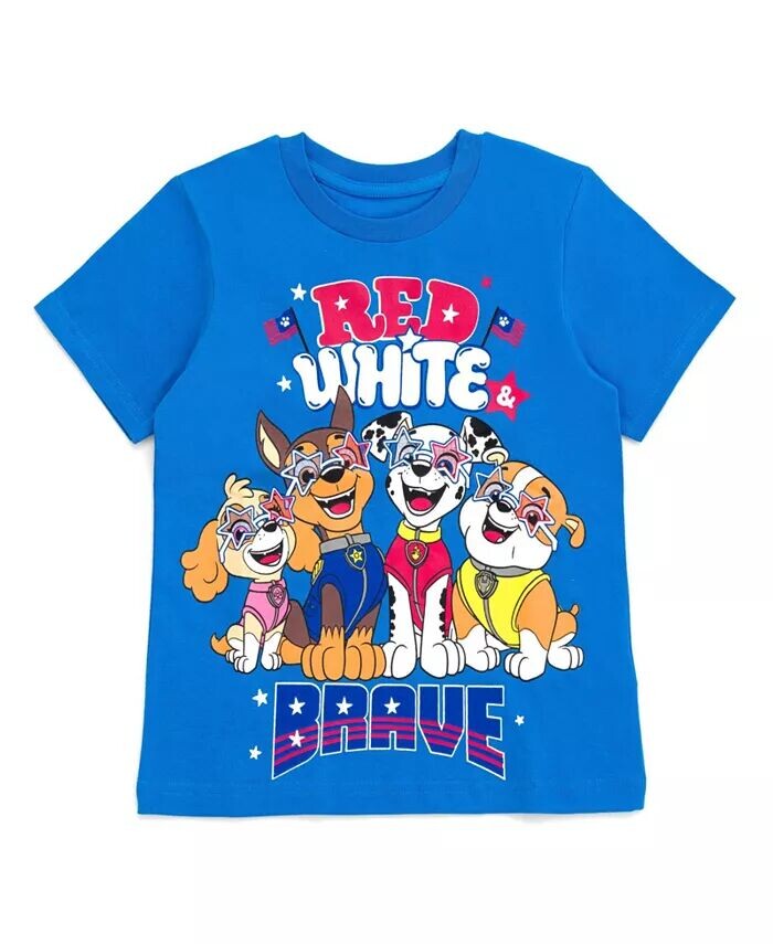 

Рождественская футболка для мальчиков на Хэллоуин, 4 июля Paw Patrol, синий