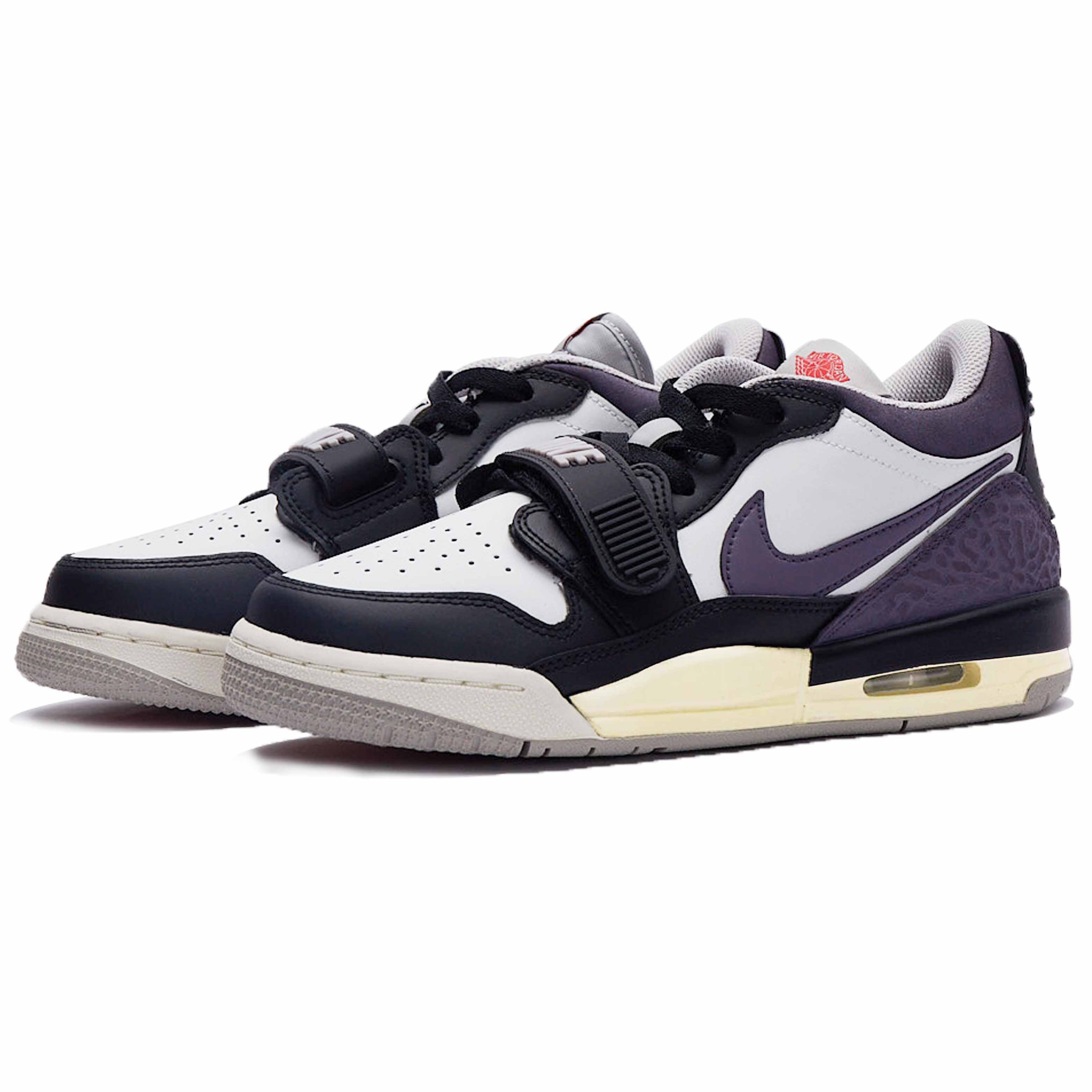 Jordan Legacy 312 амортизационные низкие детские баскетбольные кроссовки black purple для подростков — фото 4