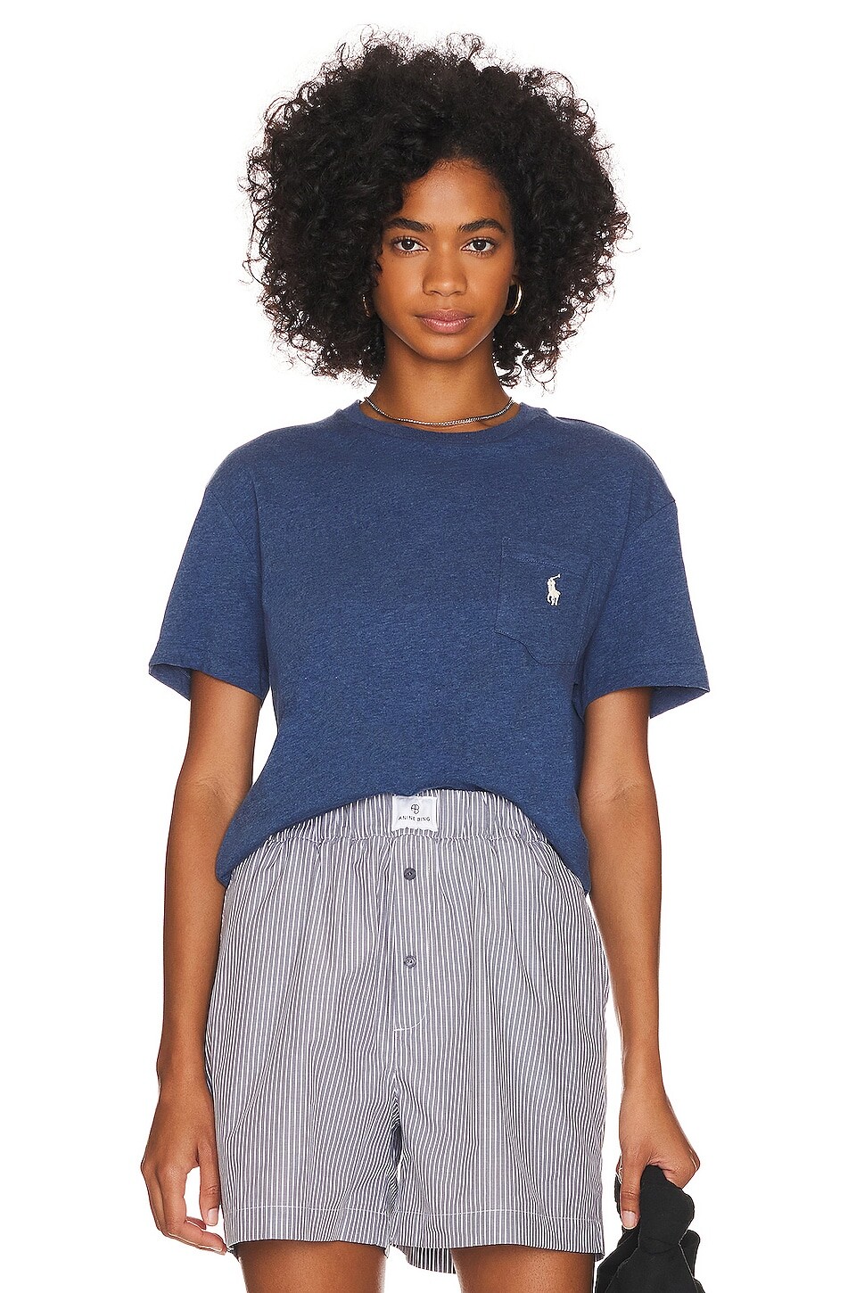 

Футболка Polo Ralph Lauren Crewneck Pocket T-shirt, цвет Derby Blue Heather