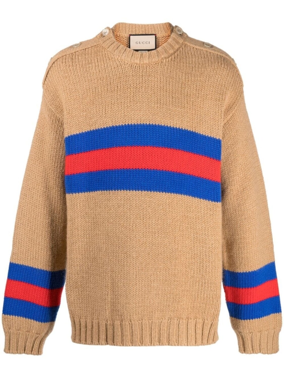 

Gucci полосатый джемпер из смесовой шерсти, нейтральный цвет