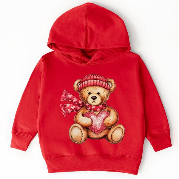 

Валентиновский плюшевый мишка - детский худи The Juniper Shop, Red