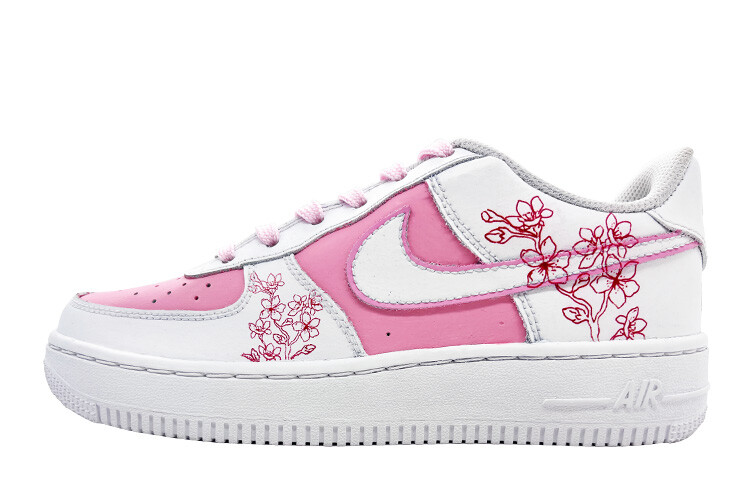 

Кроссовки Nike Air Force 1 Skateboarding Shoes Women's Low-top White, Pink, белый