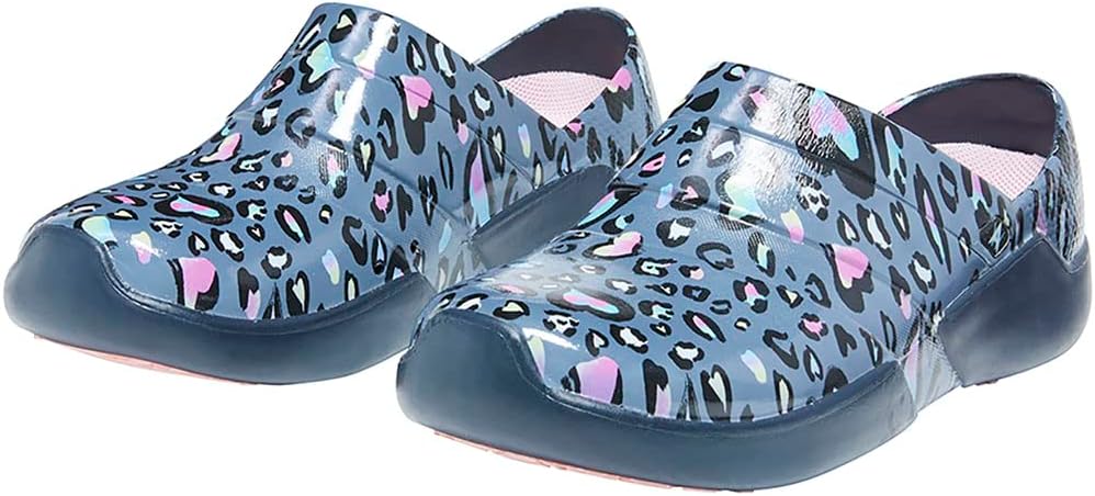Кроссовки Anywear Journey для мужчин и женщин, сделанные методом впрыска с EVA, слипоны для сада, обувь для поваров, Leopard Sweet Heart — фото 4