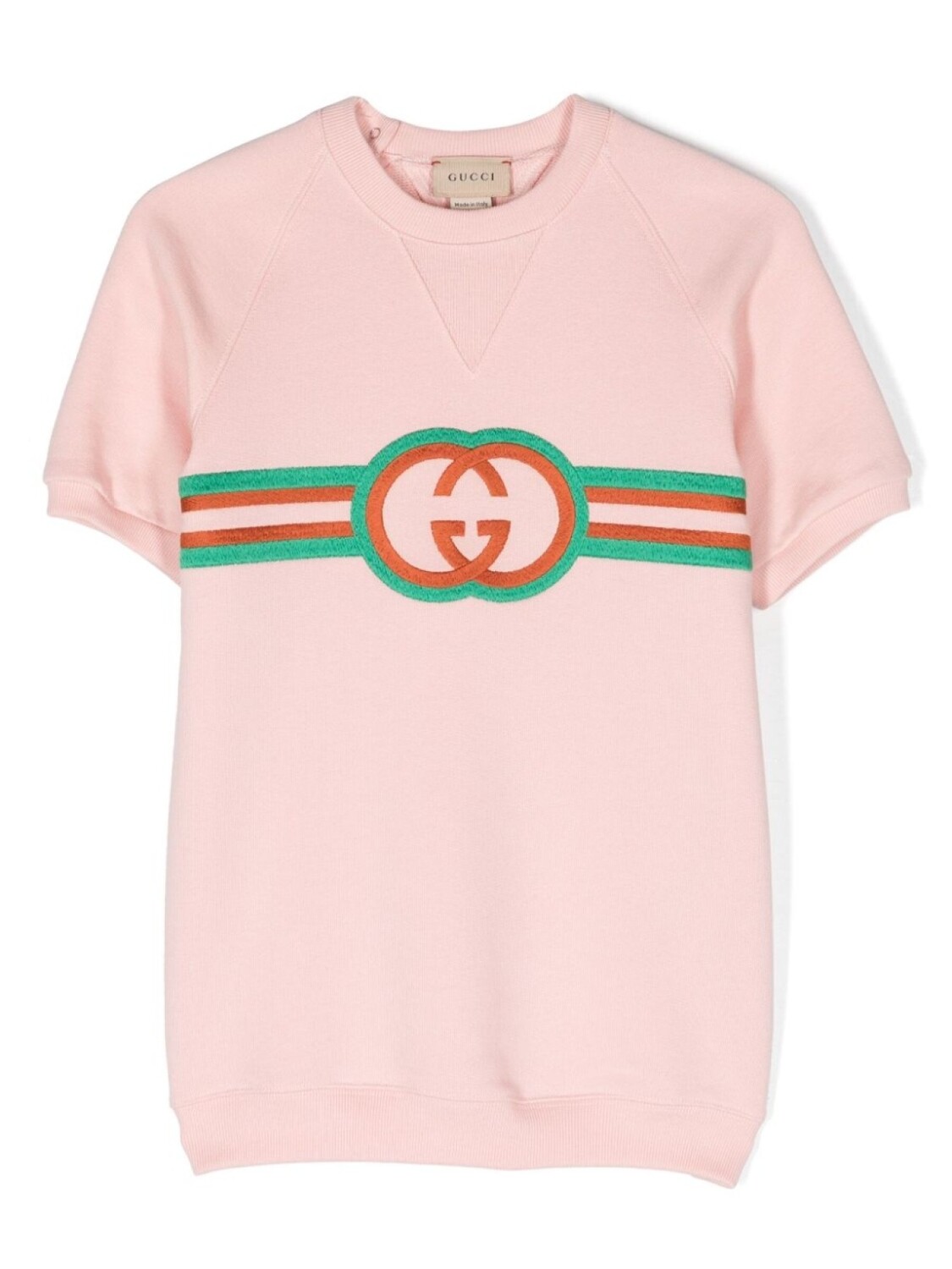 

Gucci Kids платье с вышивкой Interlocking G, розовый