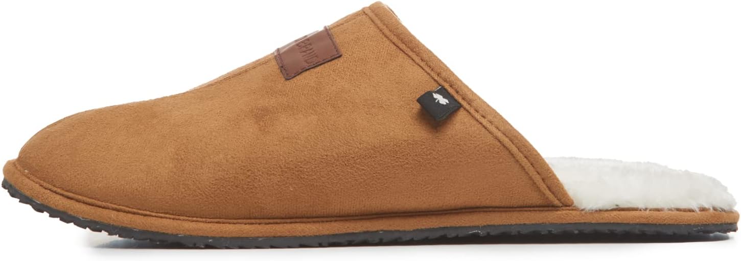 Мужские домашние тапочки Lucky Brand из микровельвета с мягкой подкладкой, Tan — фото 2